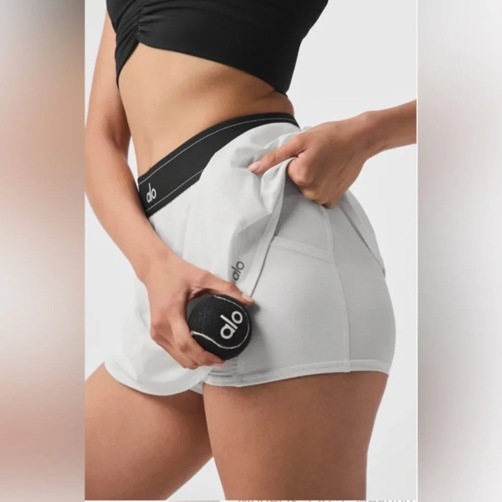 🆕ALO🎱 Match Point Tennis Skirt Core: White Sz Large